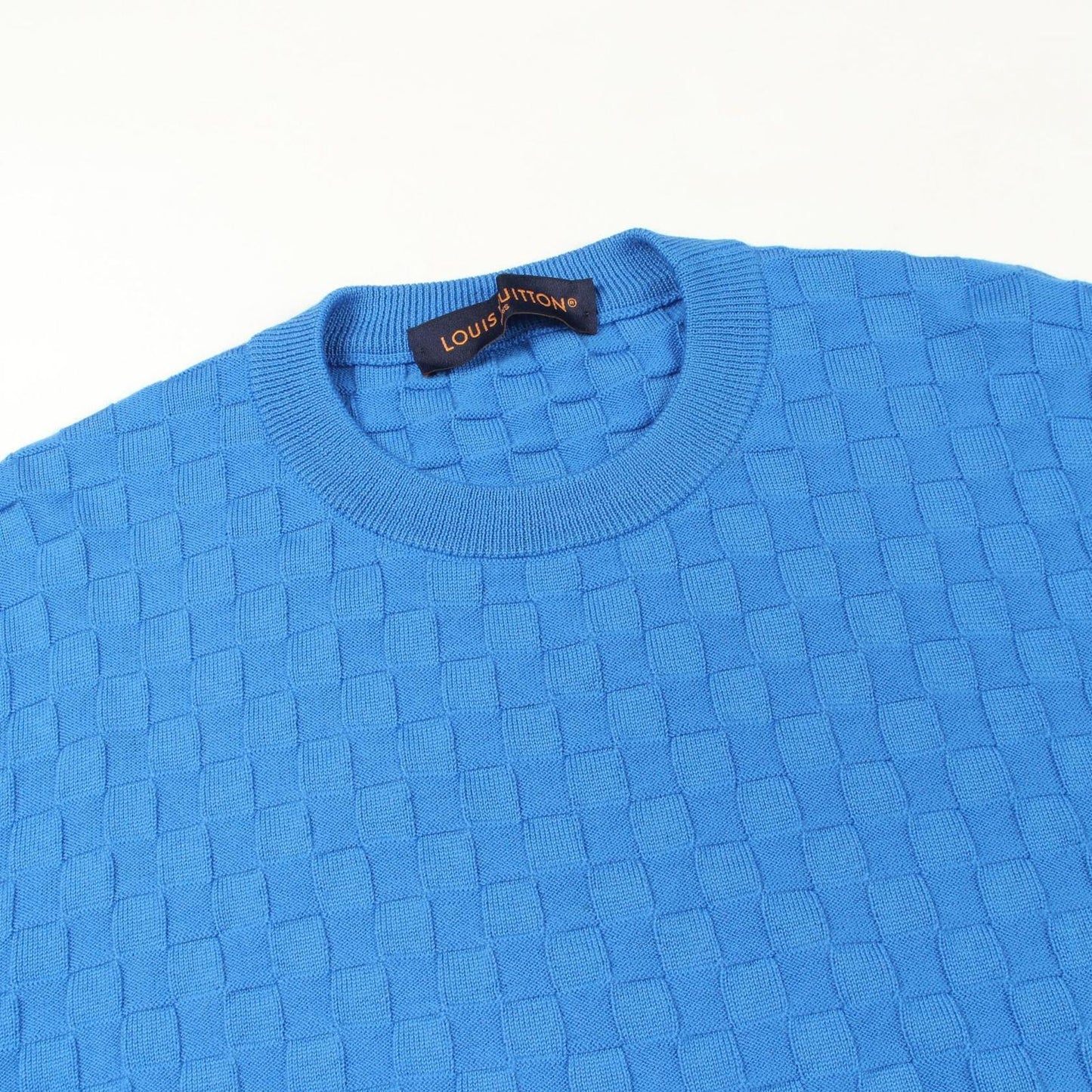 Louis Vuitton Knit Damier Crew Neck Vor Wool Sweater — view 5