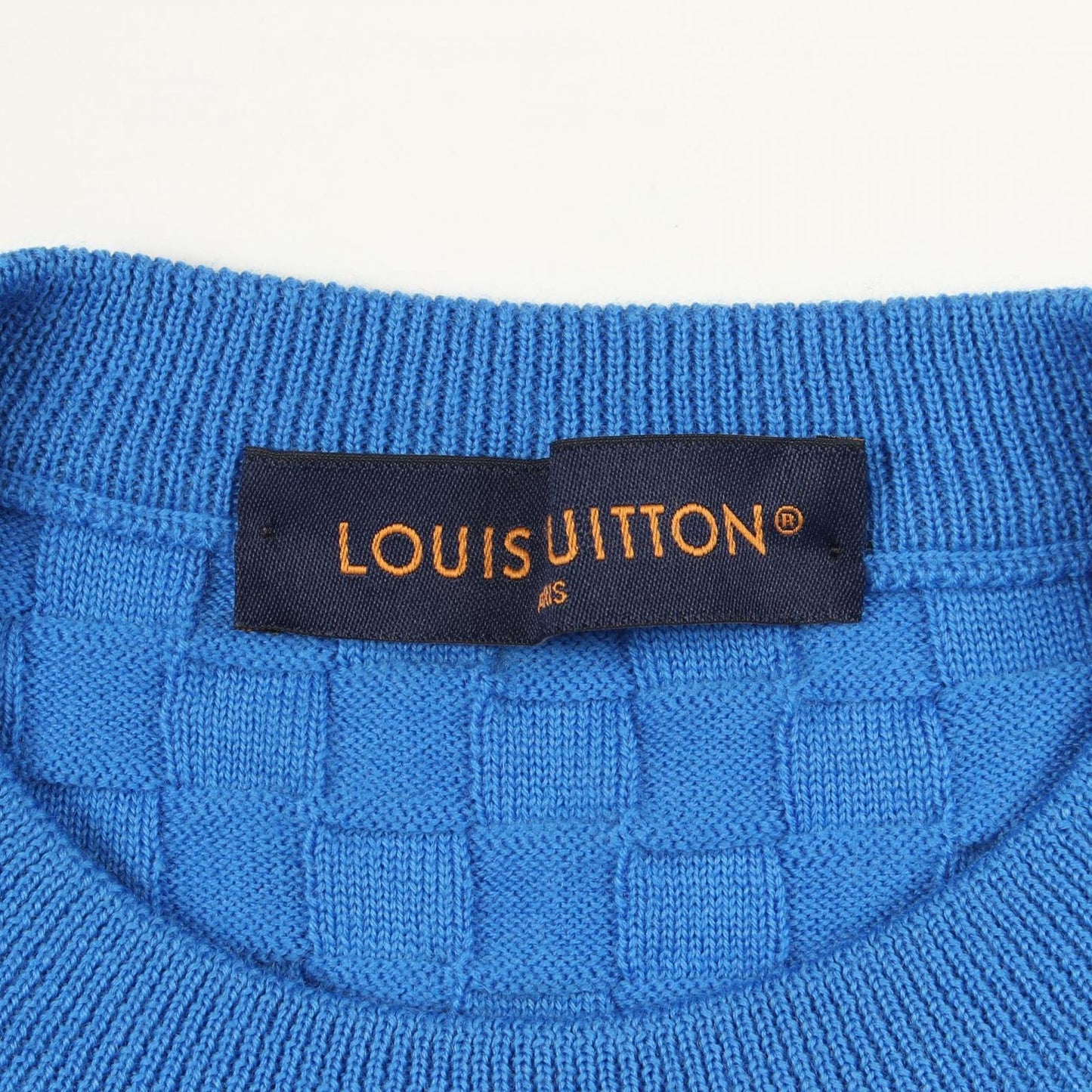 Louis Vuitton Knit Damier Crew Neck Vor Wool Sweater — view 3