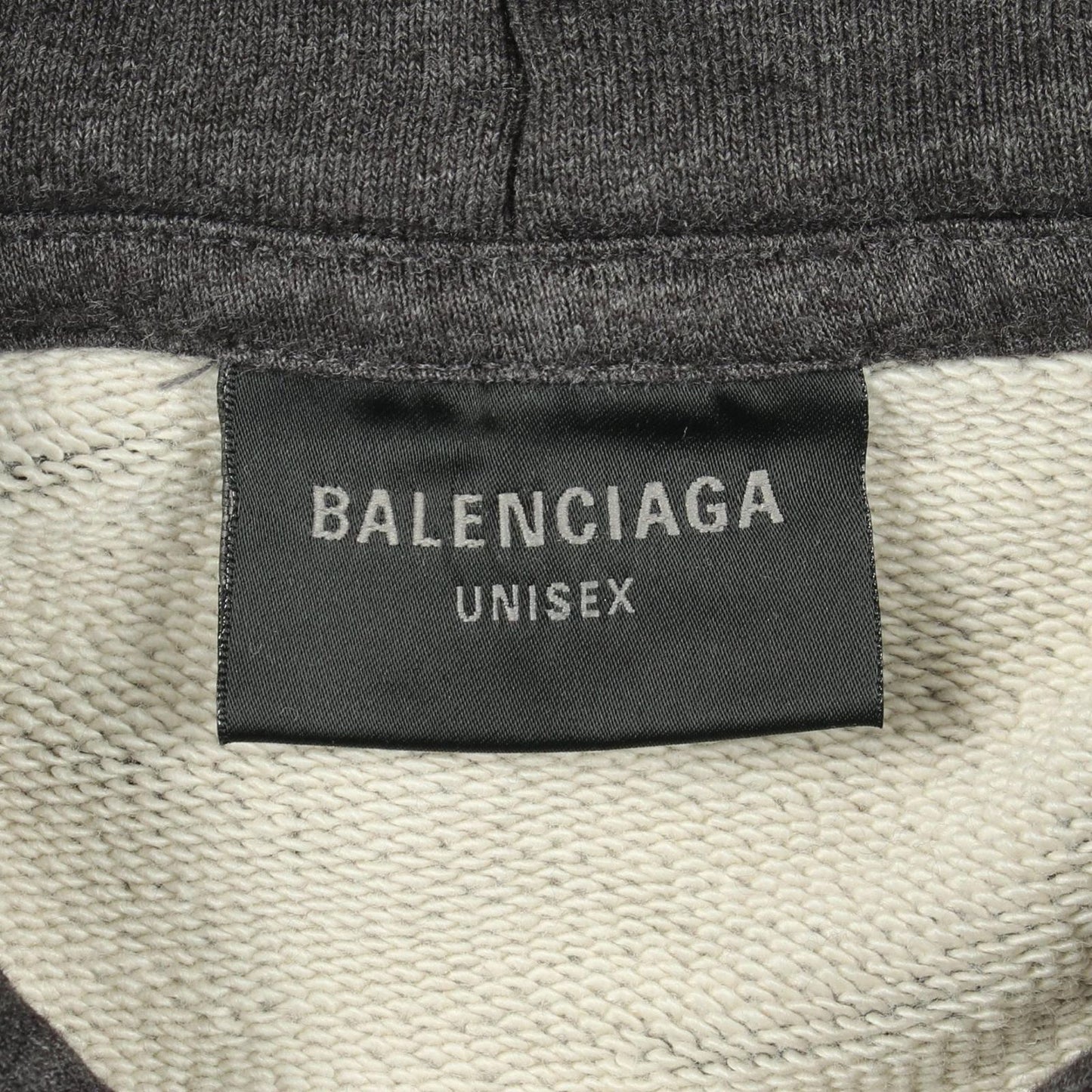Balenciaga Hoodie Tape Type Ripped Pocket Distressed Cotton — view 3