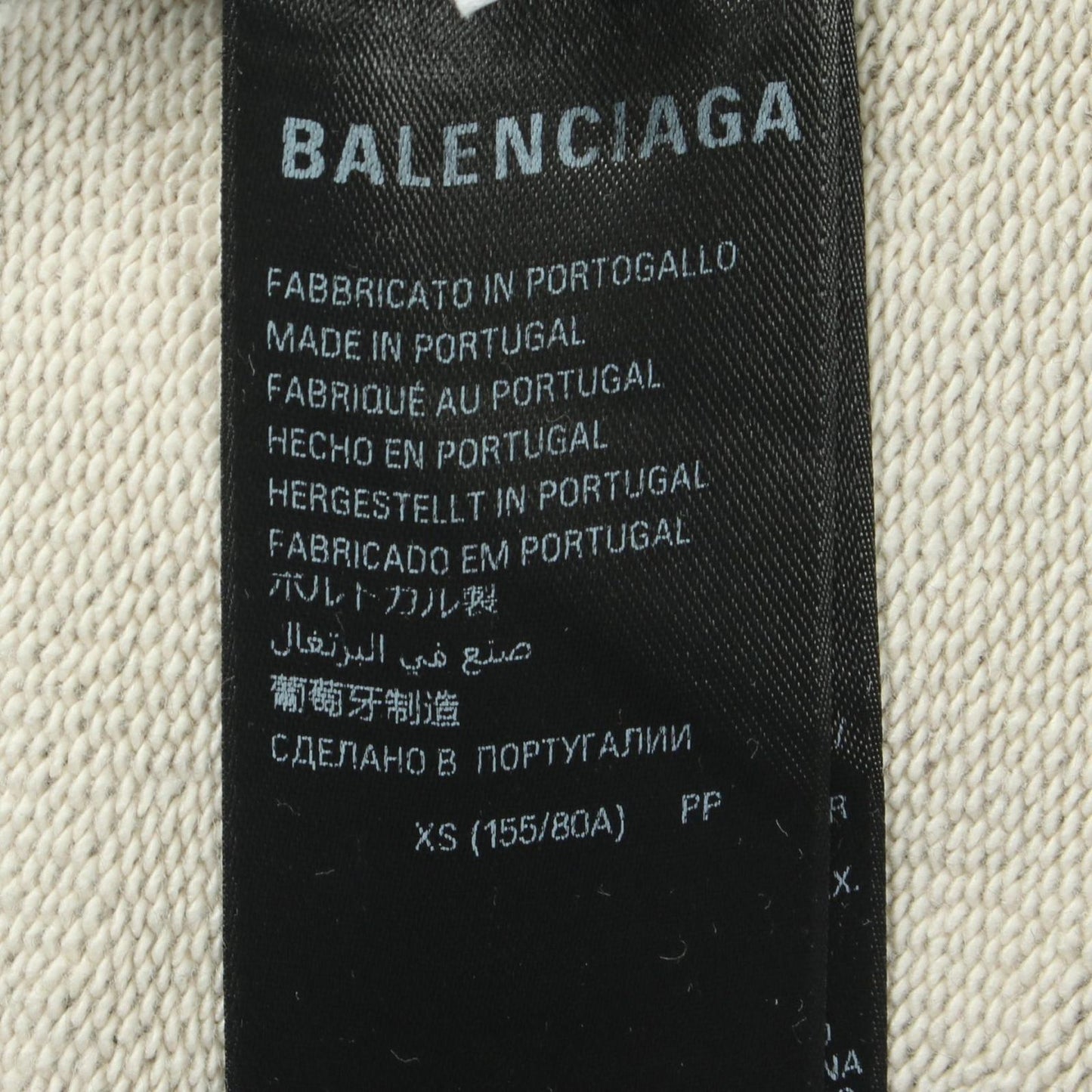 Balenciaga Hoodie Tape Type Ripped Pocket Distressed Cotton — view 5