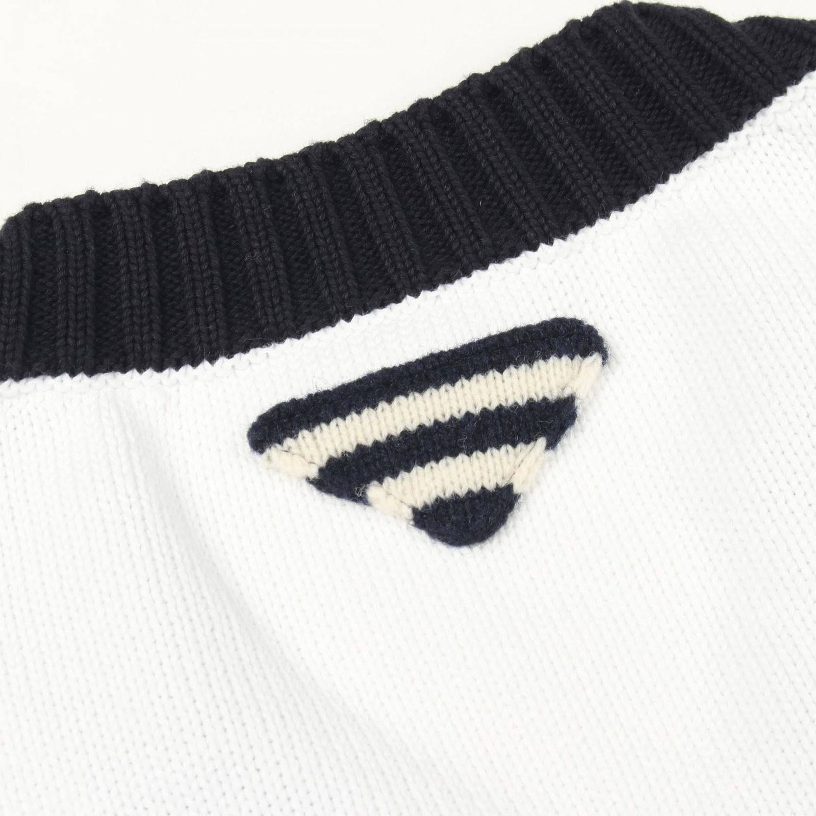 Prada Cardigan V-neck Cropped Cotton — view 6