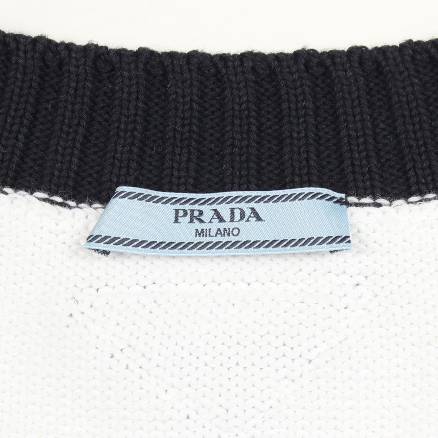 Prada Cardigan V-neck Cropped Cotton — view 3