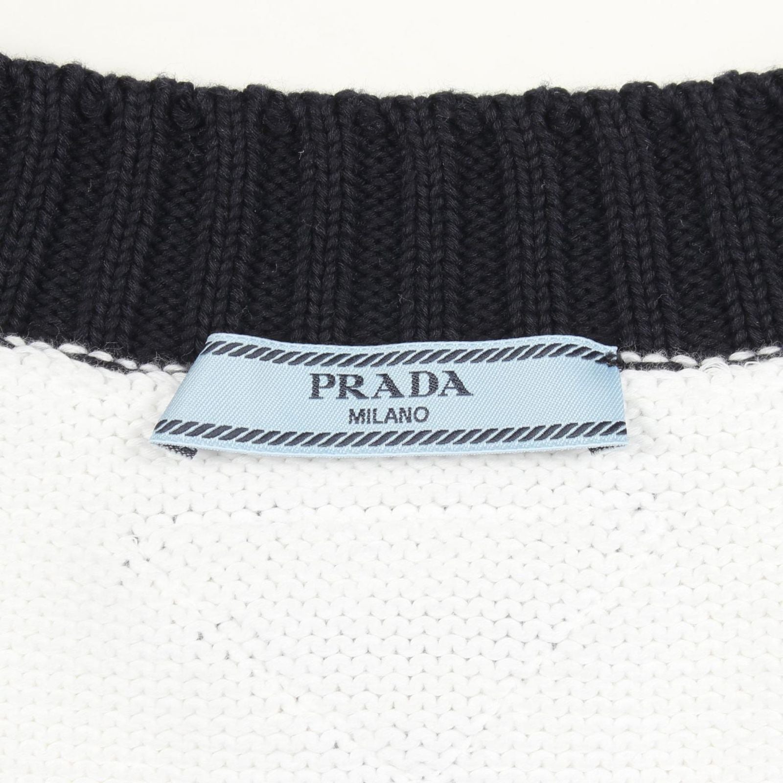Prada Cardigan V-neck Cropped Cotton — view 3