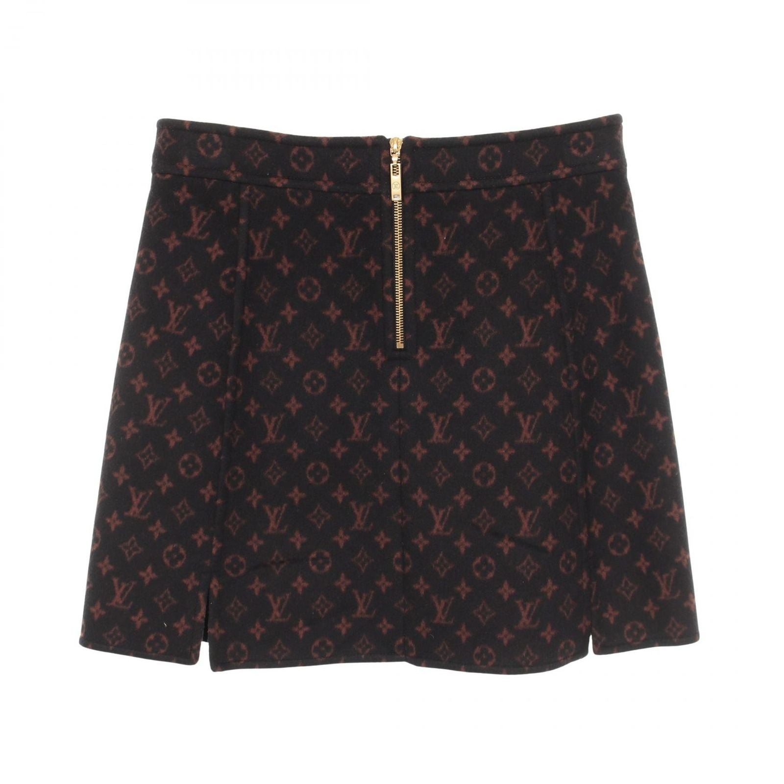 Louis Vuitton Skirt Monogram Mini Wool Silk — view 2