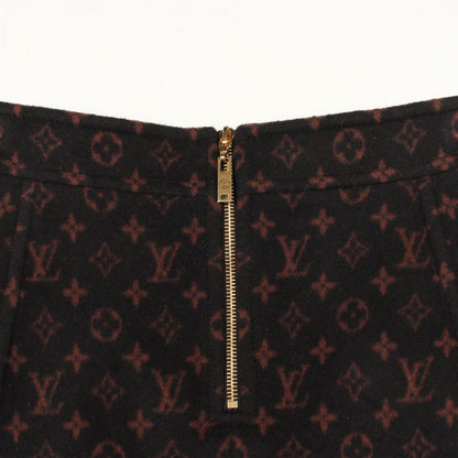 Louis Vuitton Skirt Monogram Mini Wool Silk — view 5