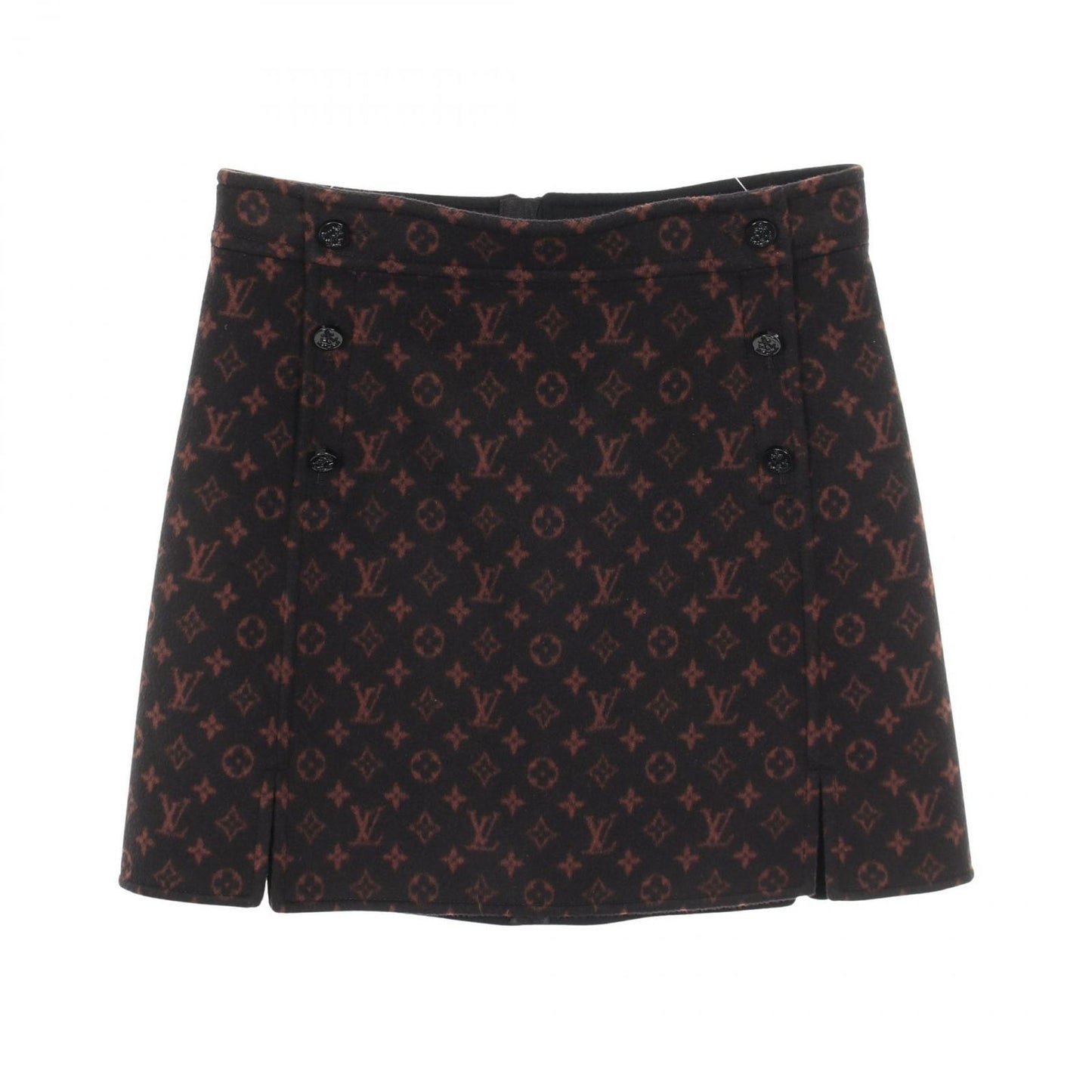 Louis Vuitton Skirt Monogram Mini Wool Silk