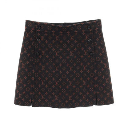 Louis Vuitton Skirt Monogram Mini Wool Silk