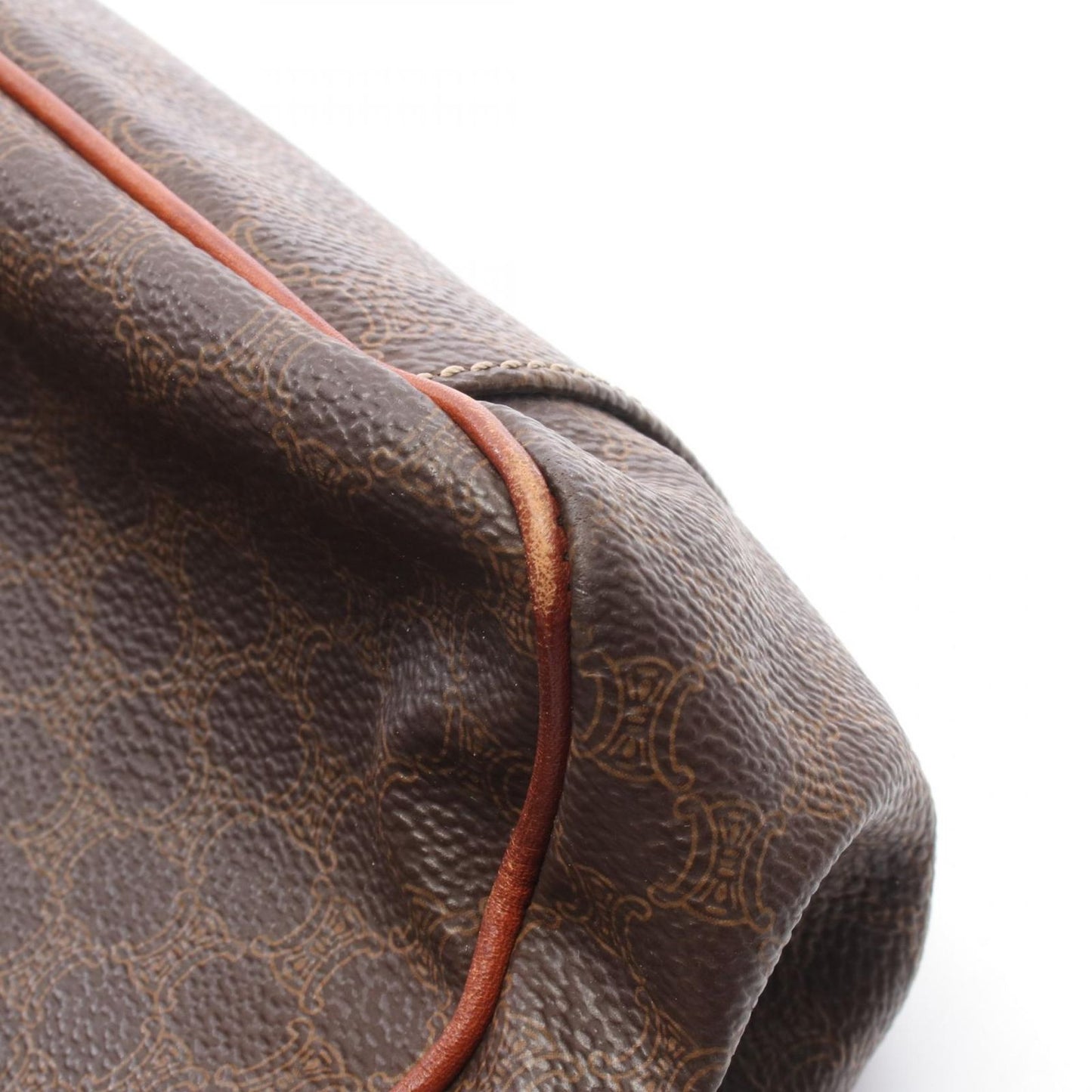 Celine Tote Macadam Mini Dark Brown Canvas Leather — view 7