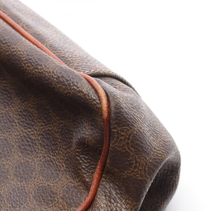 Celine Tote Macadam Mini Dark Brown Canvas Leather — view 7