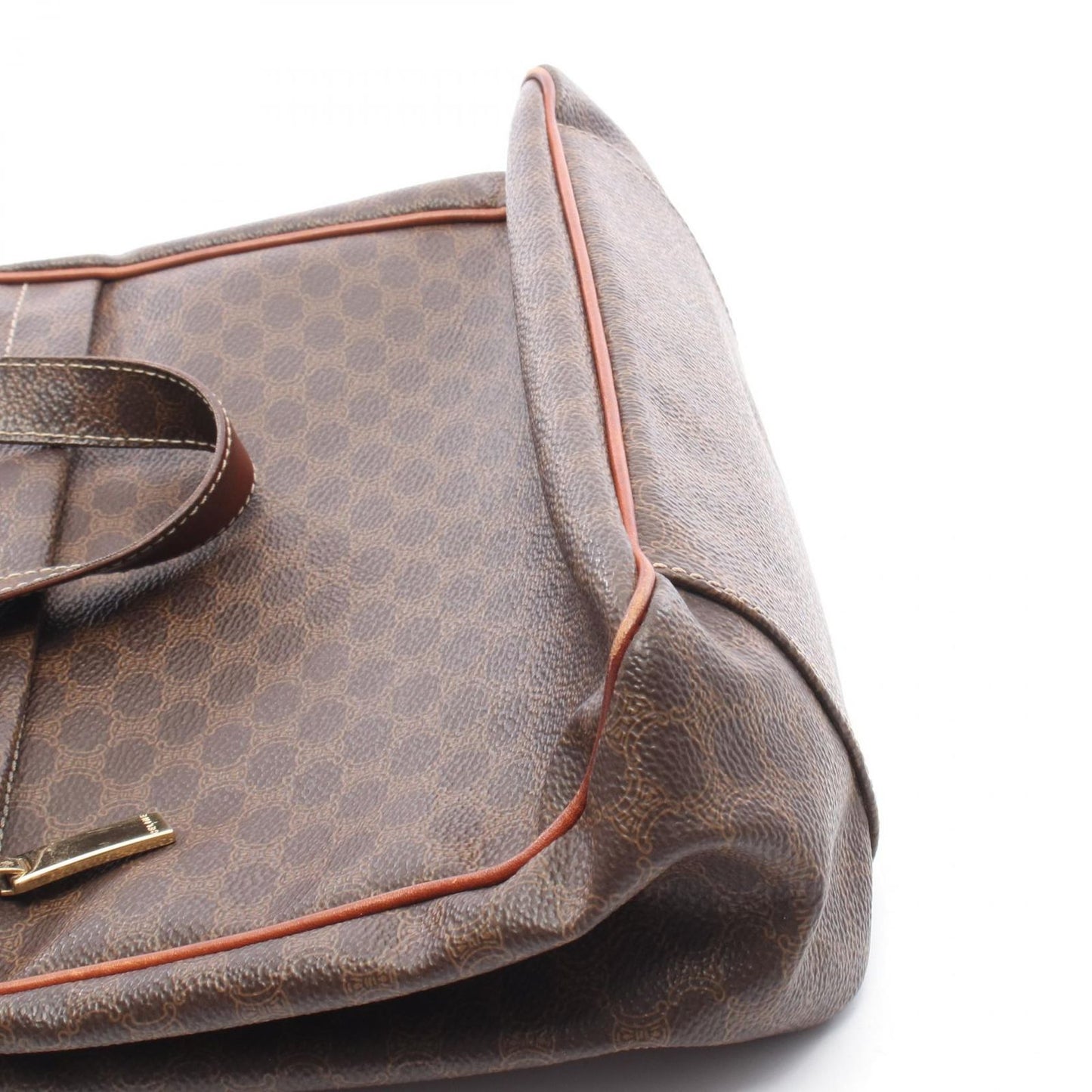 Celine Tote Macadam Mini Dark Brown Canvas Leather — view 8