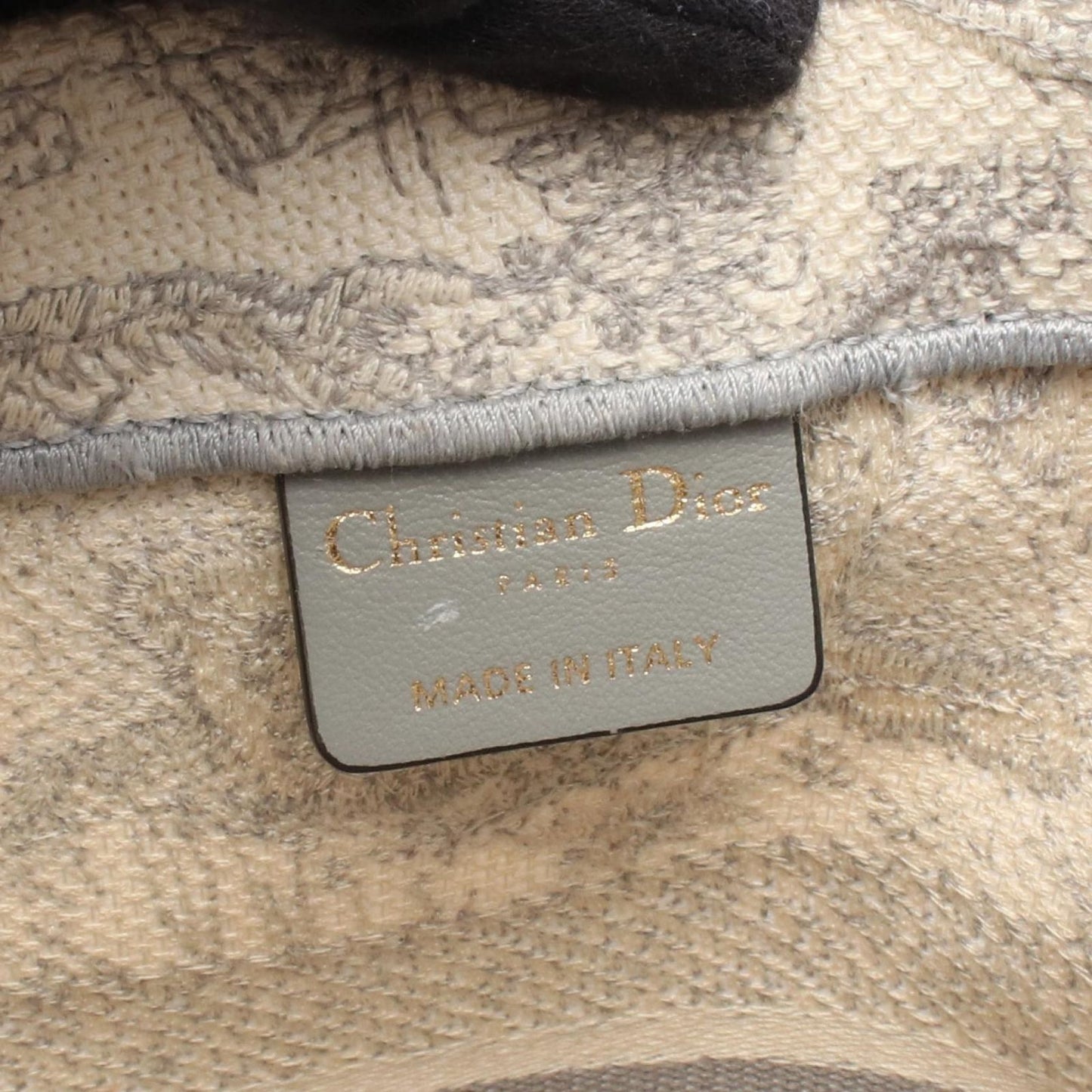 Dior Tote Book Gray White Canvas — view 4