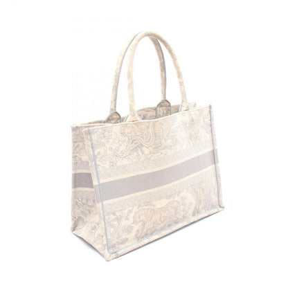 Dior Tote Book Gray White Canvas — view 2