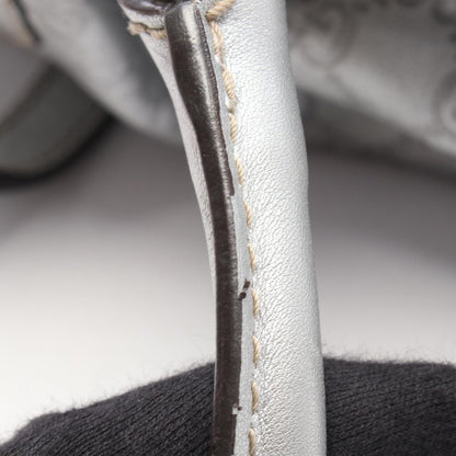 Gucci Handbag Ski Guccissima 2-Way Silver Leather Ski Shoulder — view 5