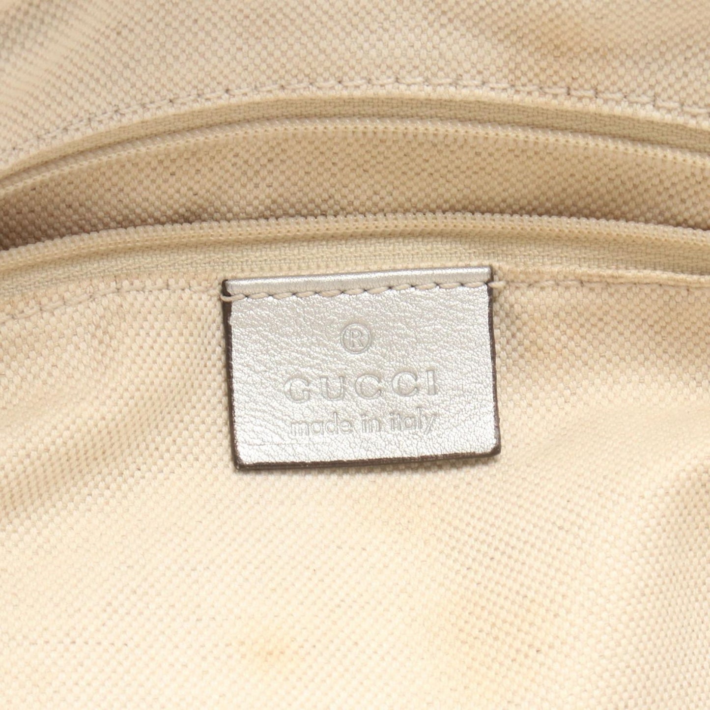 Gucci Handbag Ski Guccissima 2-Way Silver Leather Ski Shoulder — view 4