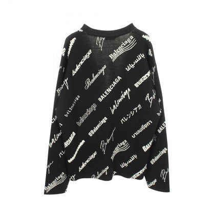 Balenciaga Cardigan Logo Allover Neck Knit Wool — view 2