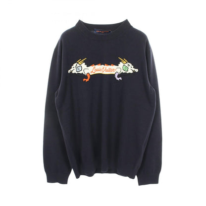 Louis Vuitton Knit Intarsia Jacquard Dragon Graphic Navy Cashmere Sweater