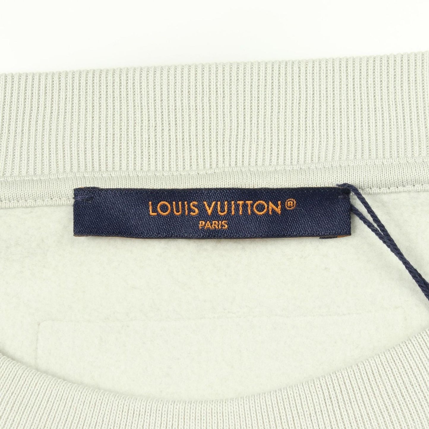 Louis Vuitton Sweatshirt Embroidered Crew Neck Light Green Cotton — view 3