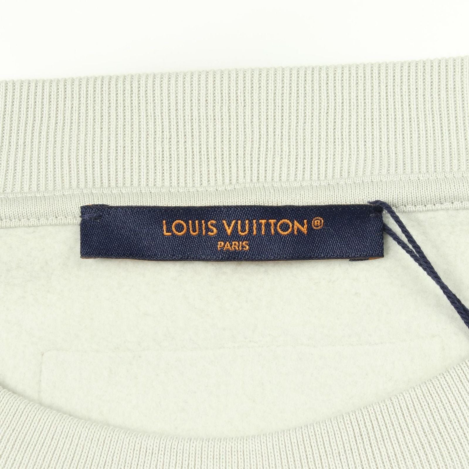 Louis Vuitton Sweatshirt Embroidered Crew Neck Light Green Cotton — view 3