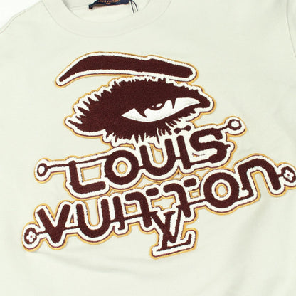 Louis Vuitton Sweatshirt Embroidered Crew Neck Light Green Cotton — view 6