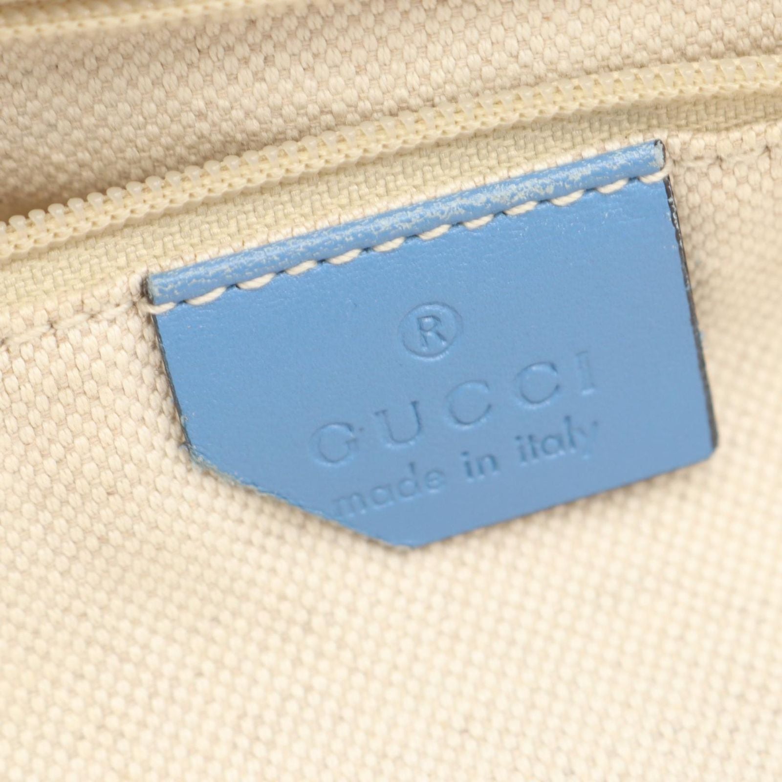 Gucci Shoulder Bag Ski GG Canvas Beige Light Blue Ski — view 4
