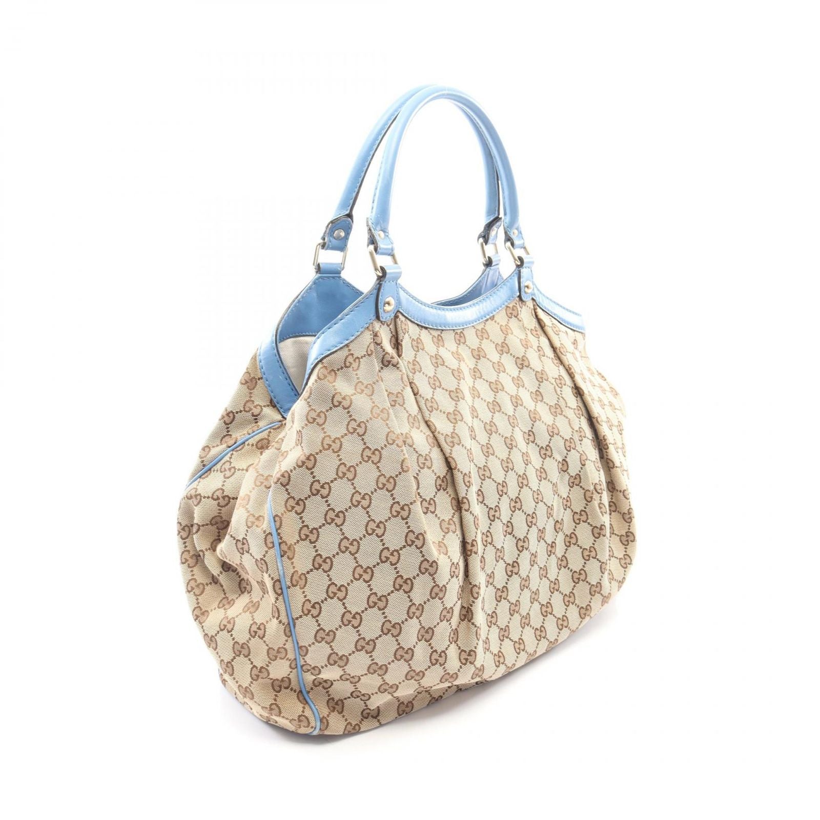 Gucci Shoulder Bag Ski GG Canvas Beige Light Blue Ski — view 2