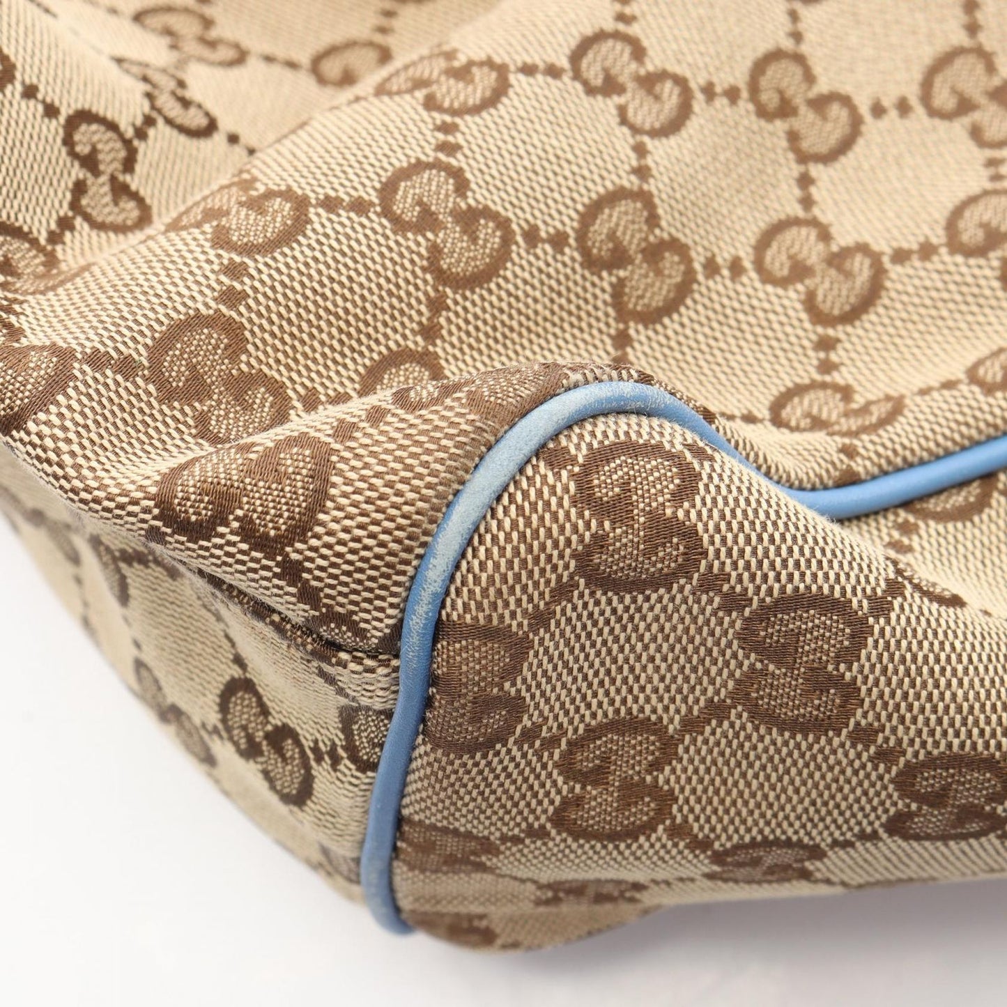 Gucci Shoulder Bag Ski GG Canvas Beige Light Blue Ski — view 7