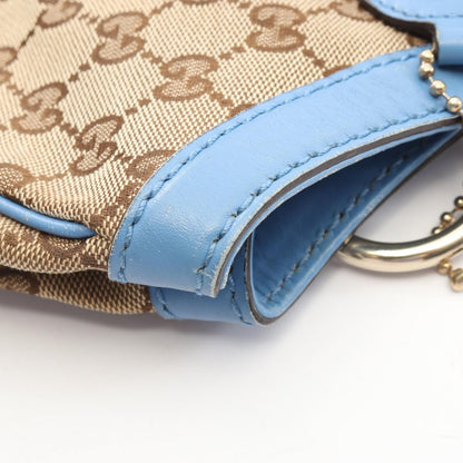 Gucci Shoulder Bag Ski GG Canvas Beige Light Blue Ski — view 9