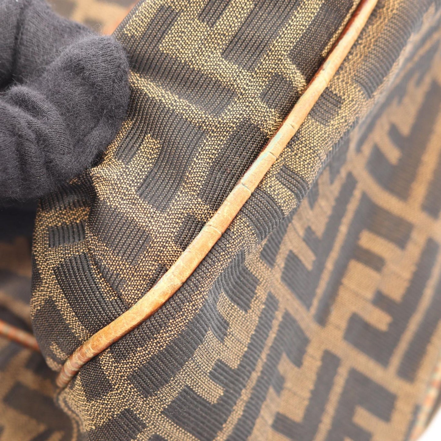 Fendi Tote Zucca Brown Leather — view 5