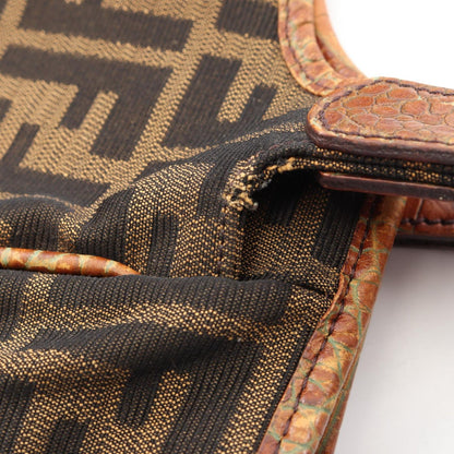 Fendi Tote Zucca Brown Leather — view 9