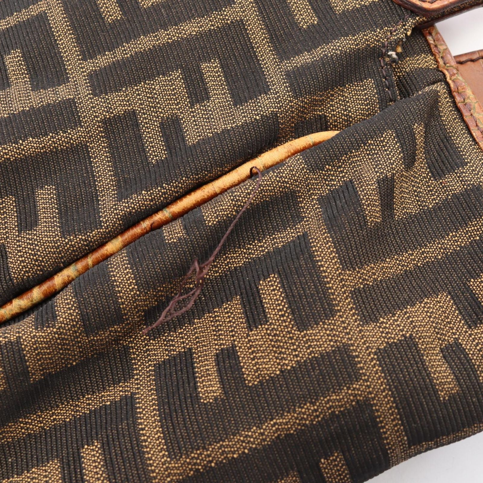 Fendi Tote Zucca Brown Leather — view 8