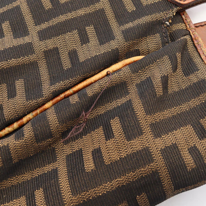 Fendi Tote Zucca Brown Leather — view 8