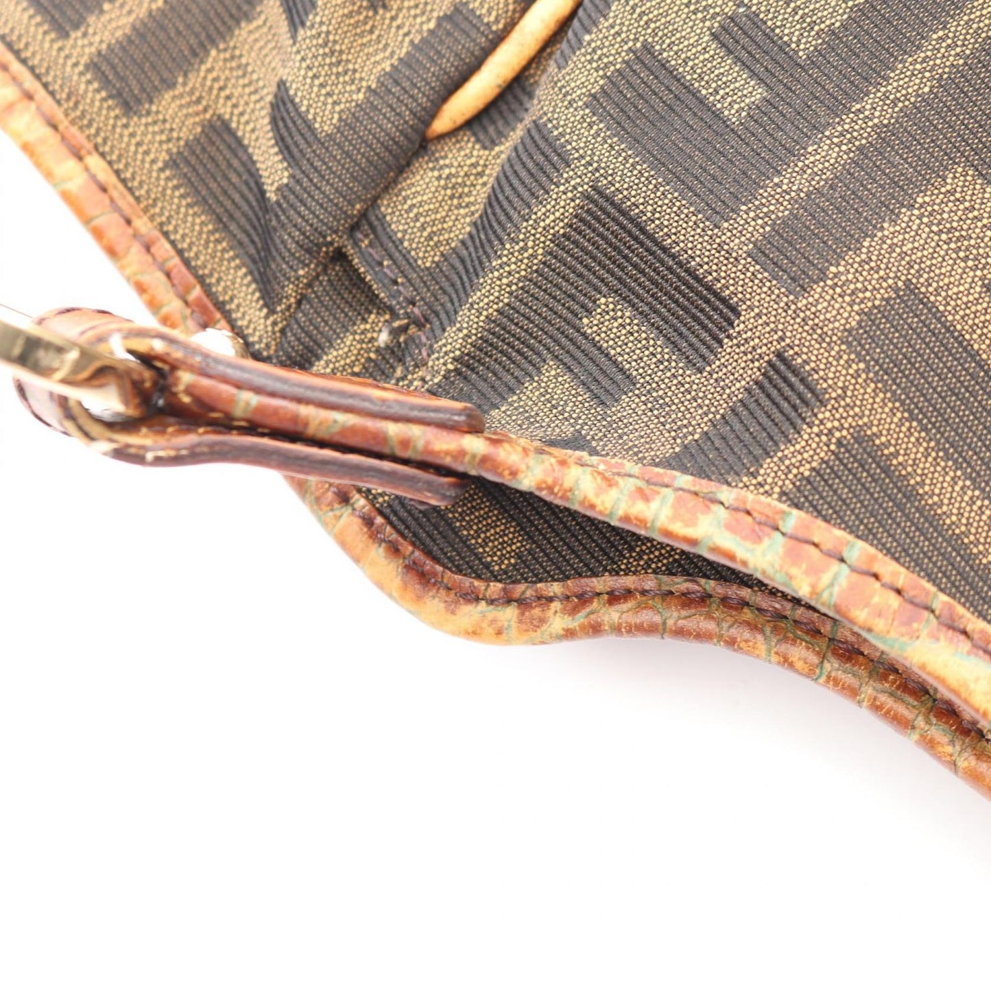 Fendi Tote Zucca Brown Leather — view 6