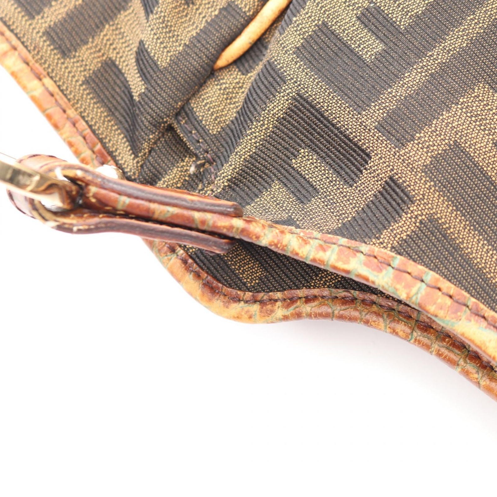 Fendi Tote Zucca Brown Leather — view 6