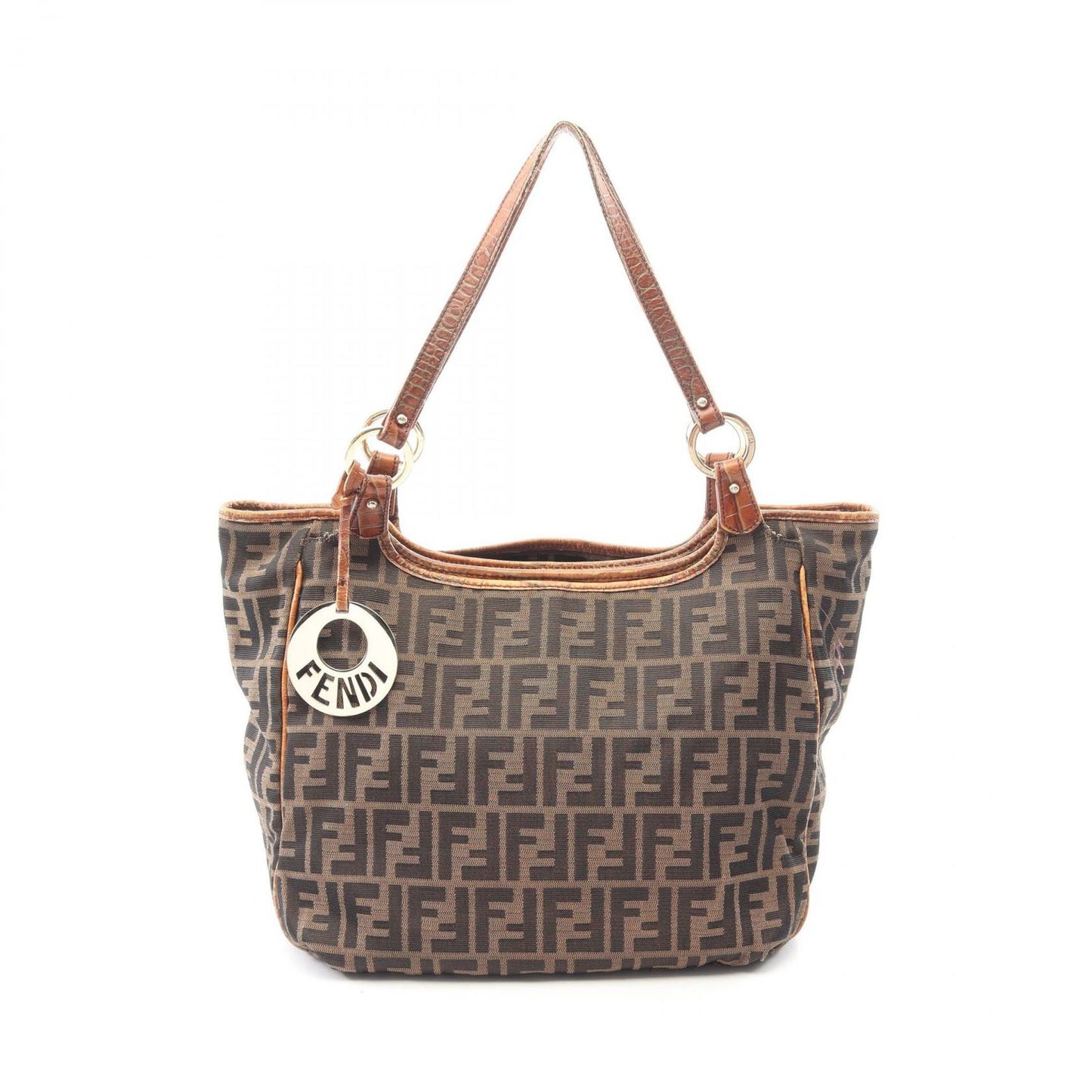 Fendi Tote Zucca Brown Leather