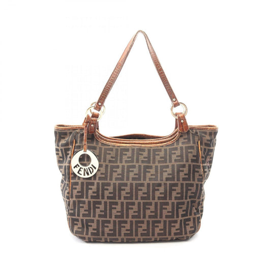 Fendi Tote Zucca Brown Leather