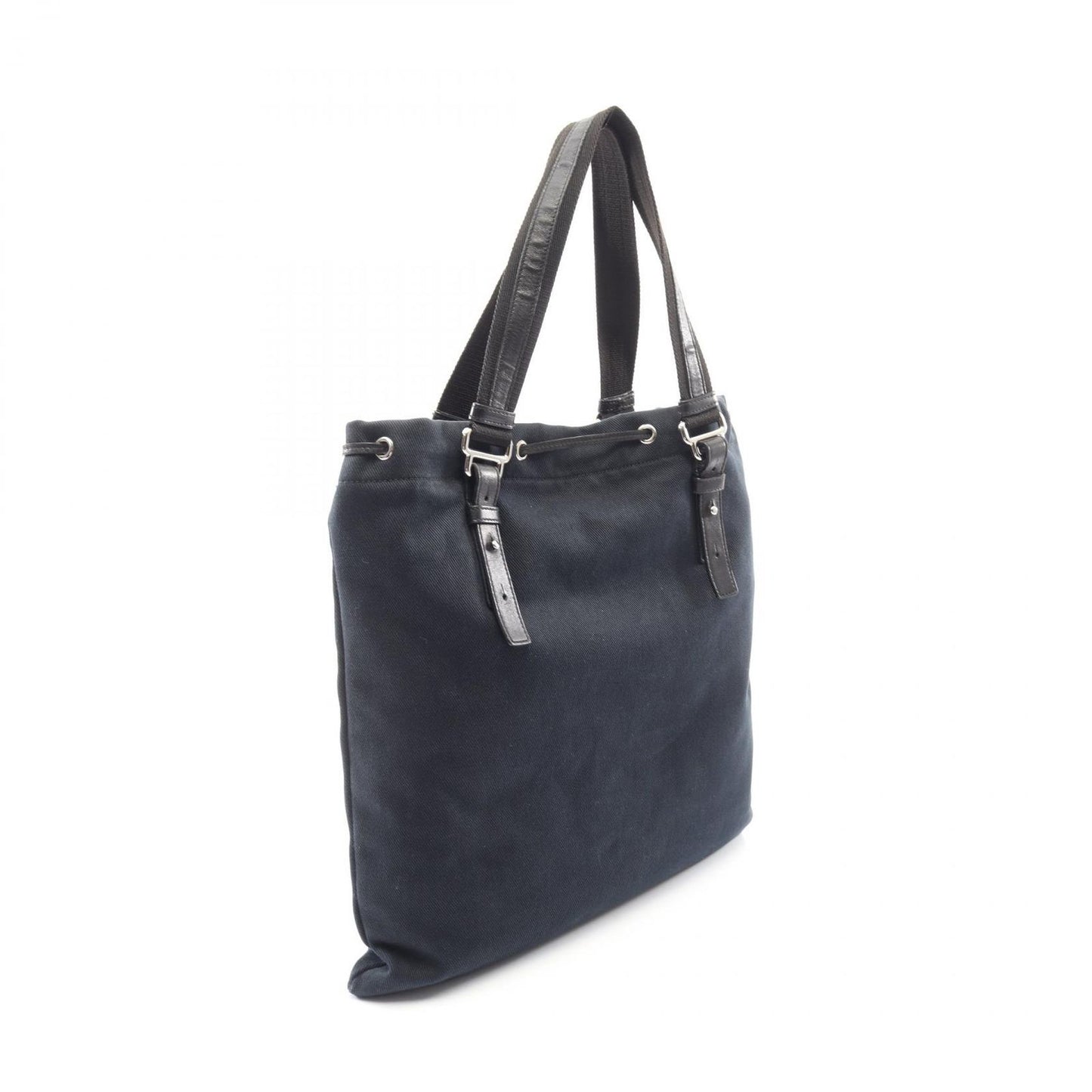 Saint Laurent Yves Rive Gauche Tote Kahala Black Canvas Leather — view 2
