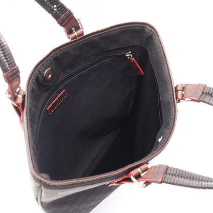 Loewe Tote Anagram Black Canvas Leather — view 3