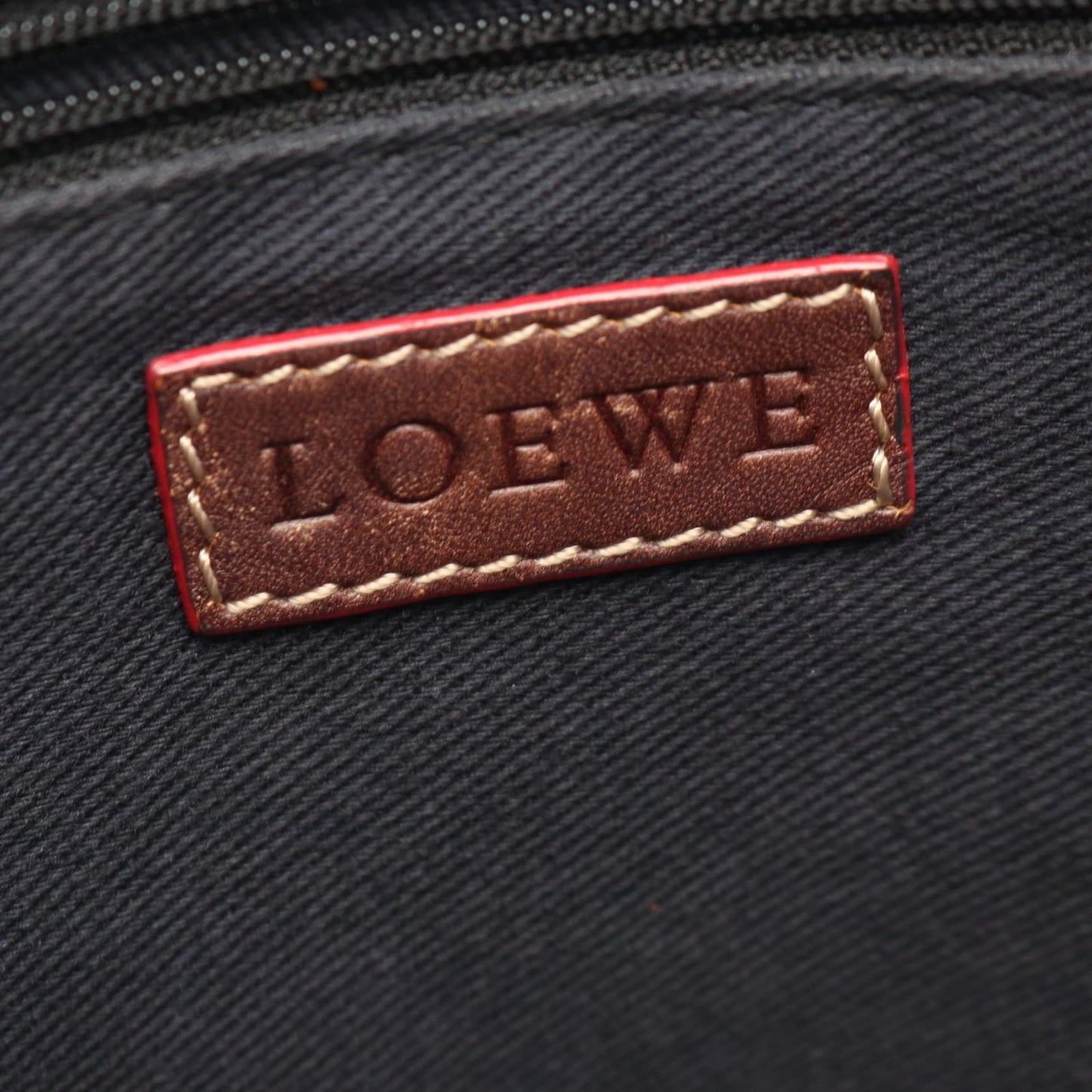 Loewe Tote Anagram Black Canvas Leather — view 4