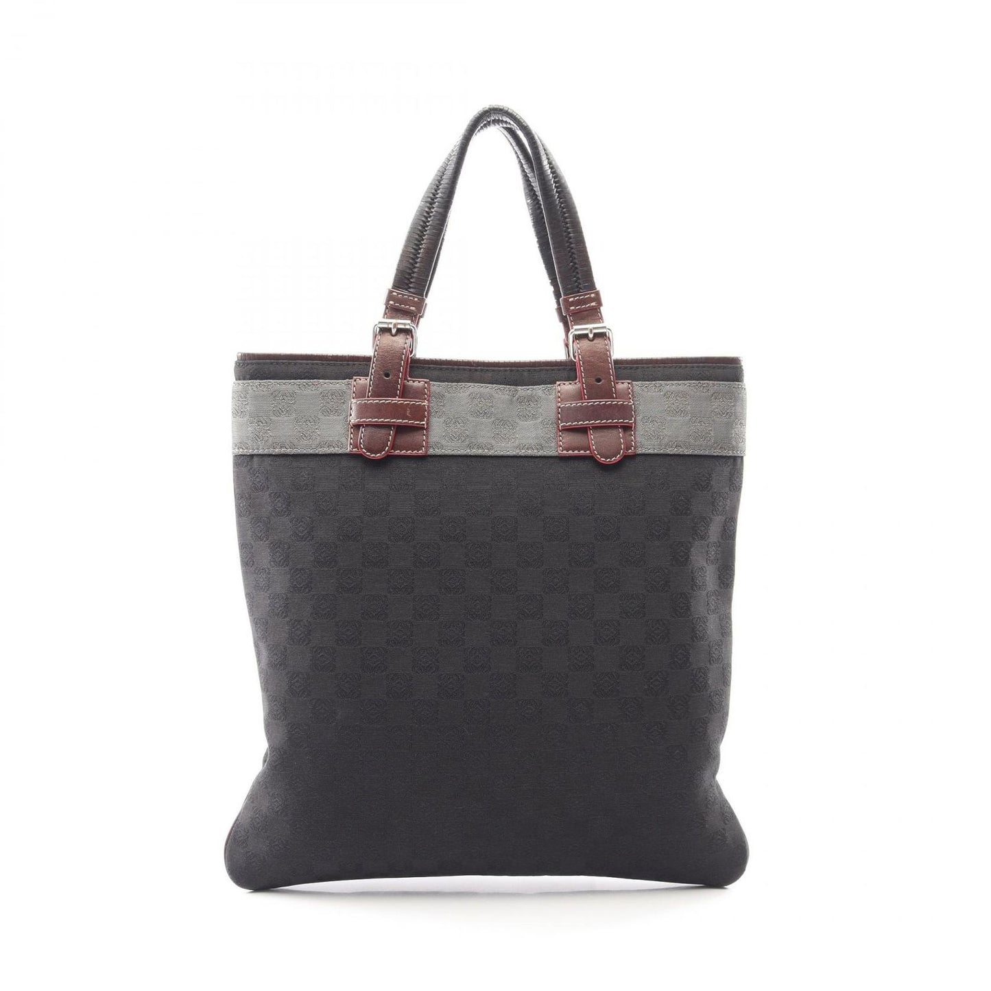 Loewe Tote Anagram Black Canvas Leather