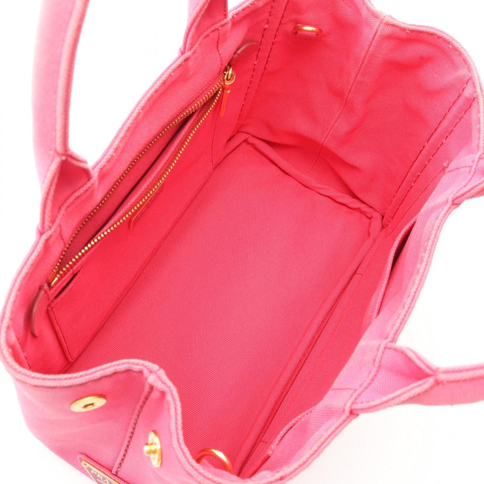 Prada Tote Canapa 2-Way Pink Canvas — view 3