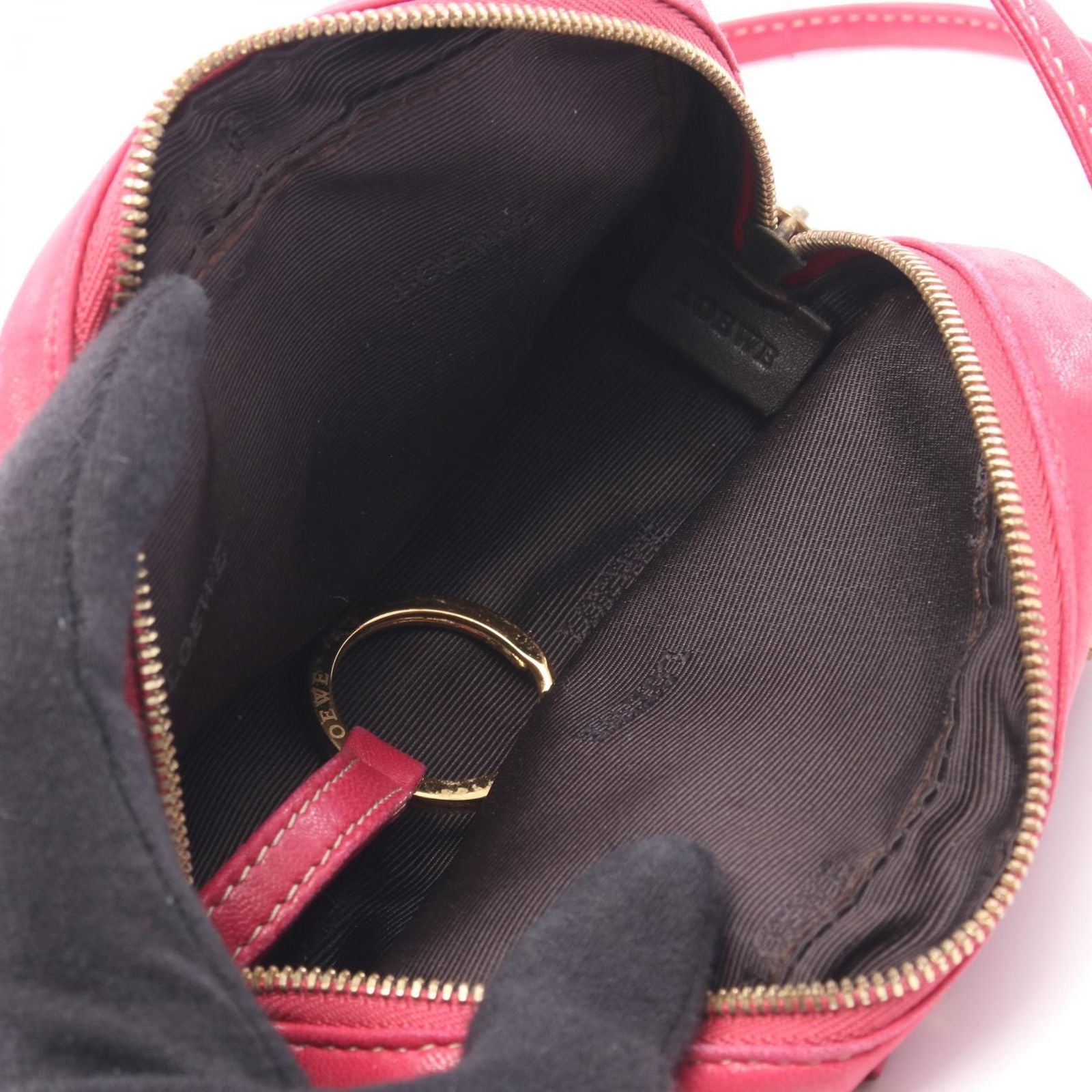 Loewe Handbag Amazona Micro Mini 2-Way Pink Leather — view 3