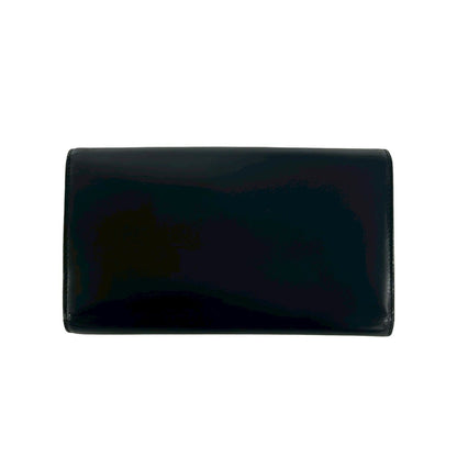Cartier Panthère Calf Leather Trifold Wallet Billfold Coin Purse Black — view 2