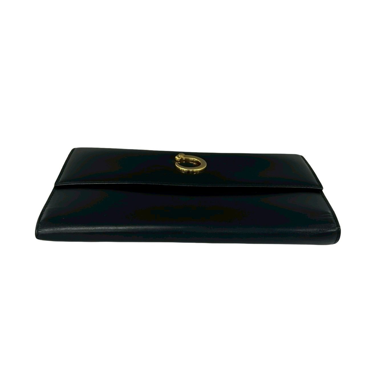 Cartier Panthère Calf Leather Trifold Wallet Billfold Coin Purse Black — view 6