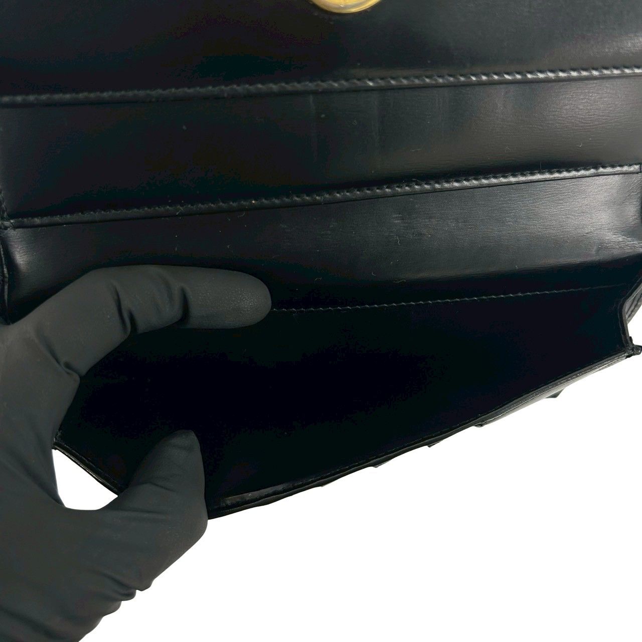 Cartier Panthère Calf Leather Trifold Wallet Billfold Coin Purse Black — view 8