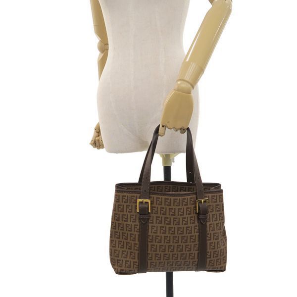 Fendi Zucchino Tote Brown — view 9