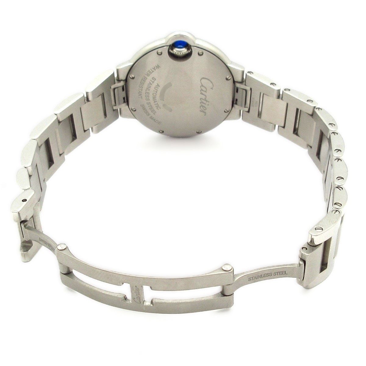 Cartier Watch Baron Blue de Boys SS 33 mm Required OH Purchased in September — view 7