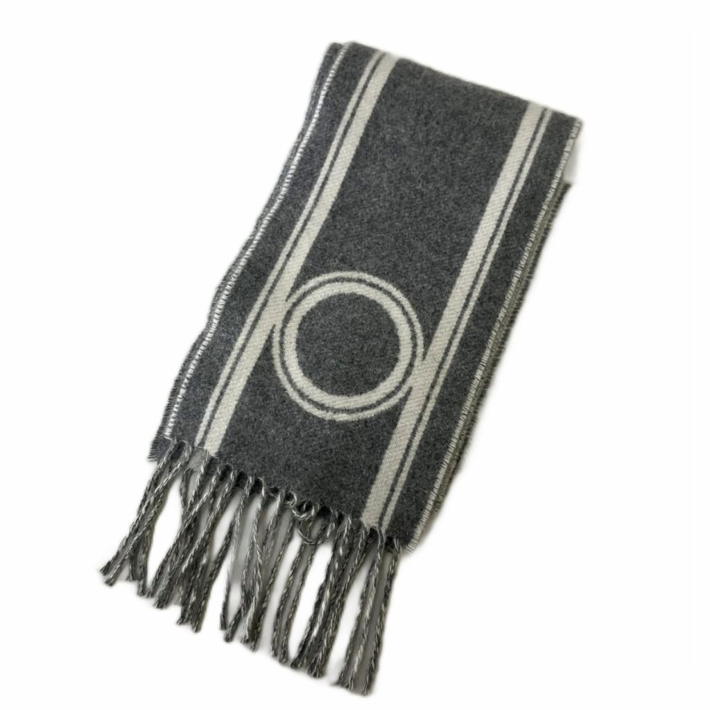 Hermes Bandore Cashmere Scarf Shawl Gray — view 2