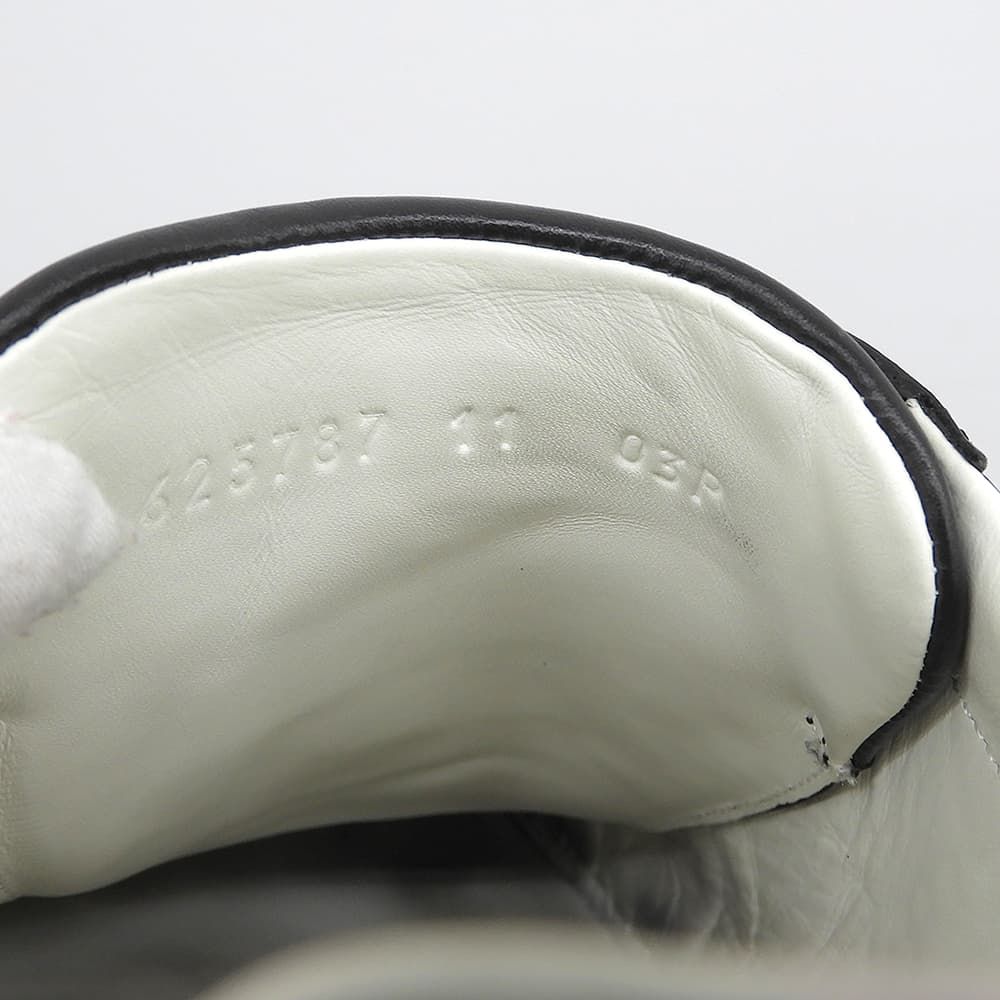 Gucci GG Embossed Perforated Leather Ace Sneakers Shoes Black 11 — view 6
