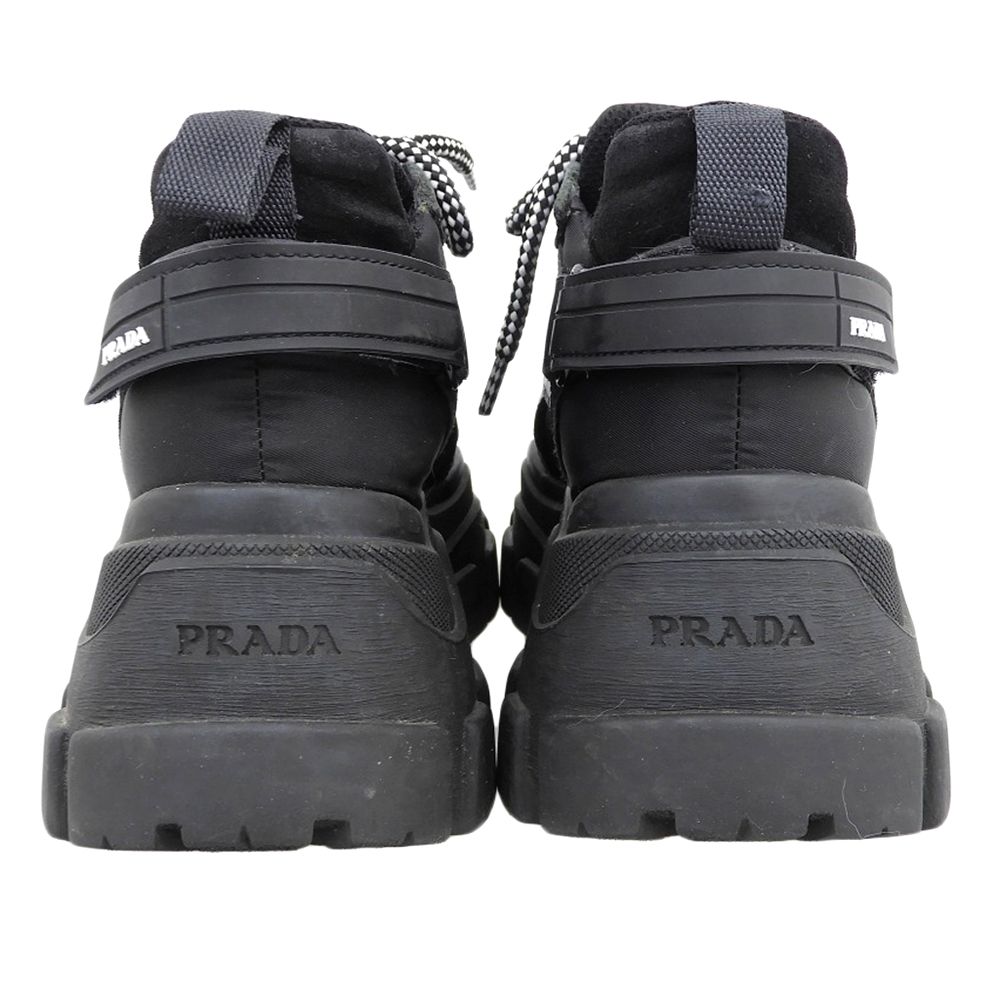 Prada Pegasus Platform Sneakers Shoes Black — view 5