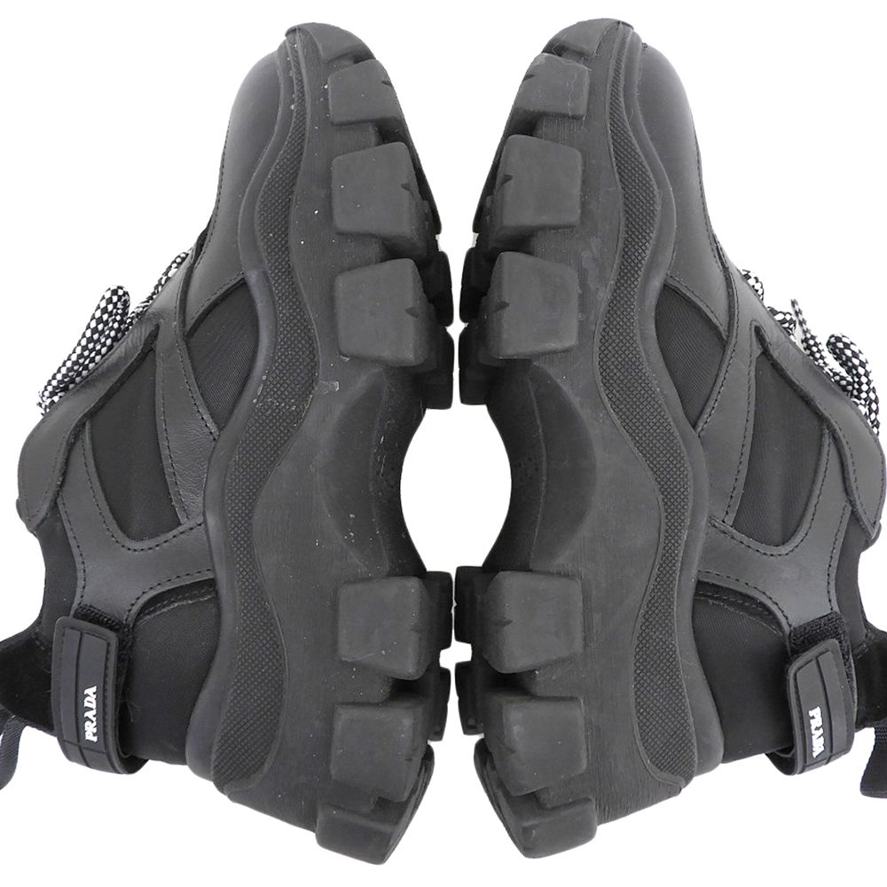Prada Pegasus Platform Sneakers Shoes Black — view 4